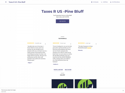 taxes-r-us-pine-bluff.business.site snapshot
