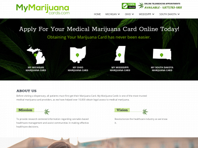 www.mymarijuanacards.com snapshot