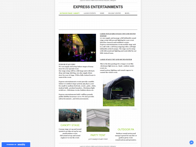 expressentertainments.weebly.com snapshot