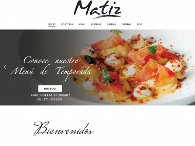www.matizrestaurante.com snapshot