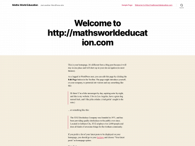 mathsworldeducation.com snapshot