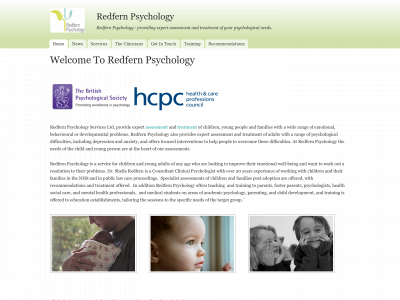 redfernpsychology.org snapshot