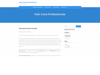 paincareprofessionals.com snapshot