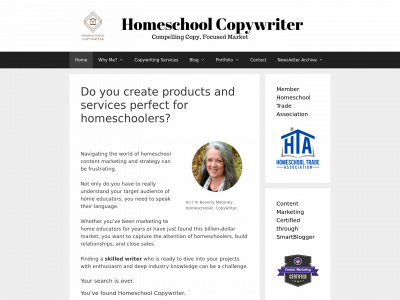 homeschoolcopywriter.com snapshot