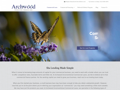 archwoodcommercialloans.com snapshot