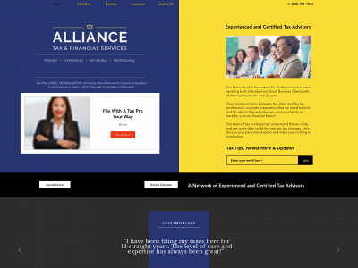 www.alliance-tax.com snapshot