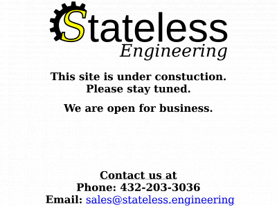 stateless.engineering snapshot