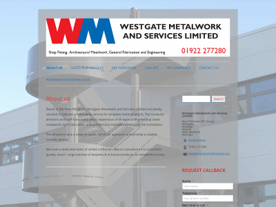 westgatemetalwork.com snapshot