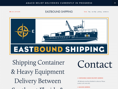 eastboundshipping.com snapshot