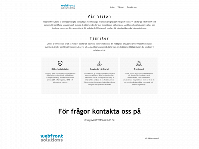 webfrontsolutions.se snapshot