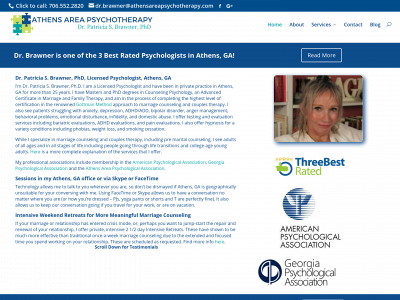 athensareapsychotherapy.com snapshot