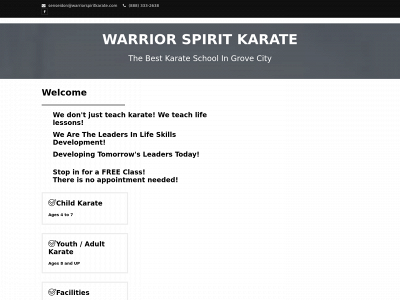 www.warriorspiritkarate.com snapshot