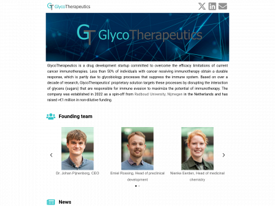 glycotherapeutics.eu snapshot