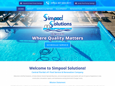 simpoolsolutions.com snapshot