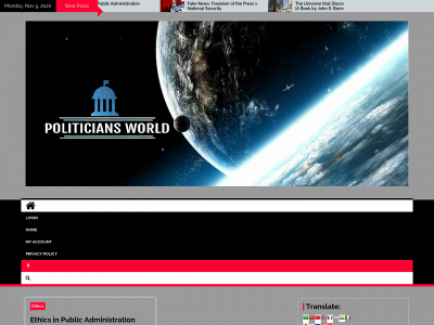 politiciansworld.com snapshot