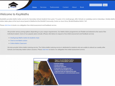 keymaths.co.uk snapshot