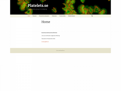 platelets.se snapshot