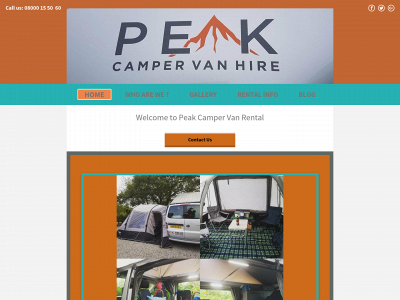 peakcampervanhire.co.uk snapshot