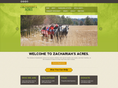 zachariahsacres.org snapshot