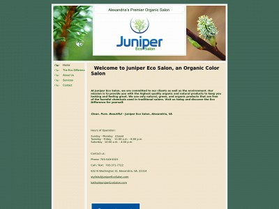 juniperecosalon.com snapshot