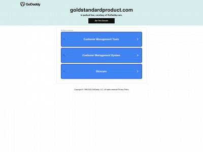 goldstandardproduct.com snapshot