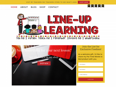 line-up-learning.com snapshot