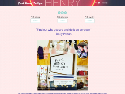 www.pearlhenryboutique.com snapshot