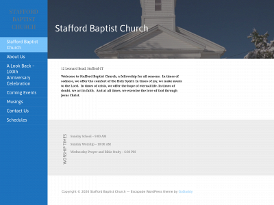 staffordbaptistct.org snapshot