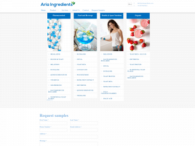 ariaingredients.com snapshot
