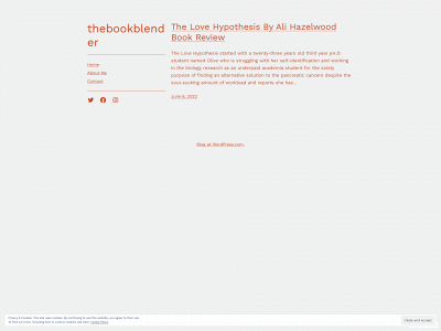thebookblender.blog snapshot