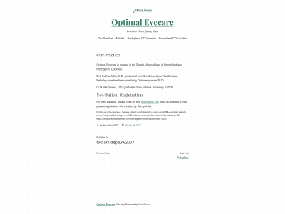 optimal-eyecare.com snapshot