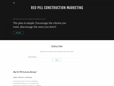 redpillconstructionmarketing.com snapshot