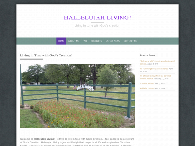 hallelujahliving.com snapshot