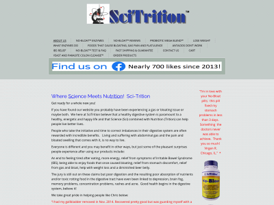 scitrition.com snapshot