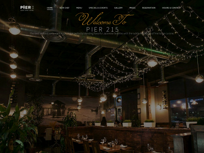 pier215restaurant.com snapshot