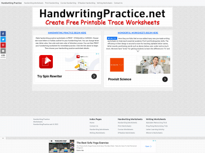 handwritingpractice.net snapshot