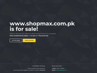 shopmax.com.pk snapshot