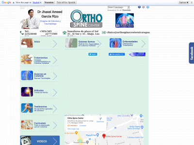 orthospinecenternicaragua.com snapshot