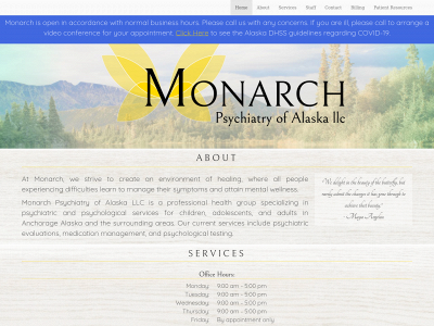 monarchpsychiatry.com snapshot