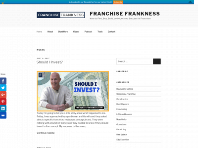 franchisefrankness.com snapshot
