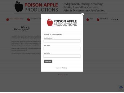 poisonappleproductions.com.au snapshot