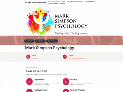 marksimpsonpsychology.com snapshot