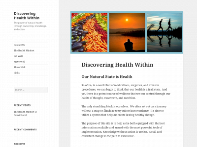 discoveringhealthwithin.com snapshot