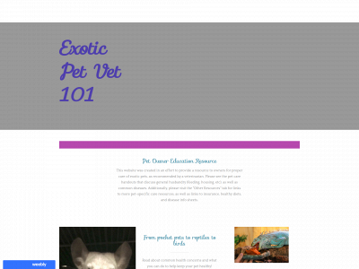 exoticpetvet101.weebly.com snapshot