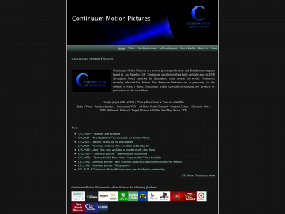 continuummotionpictures.com snapshot