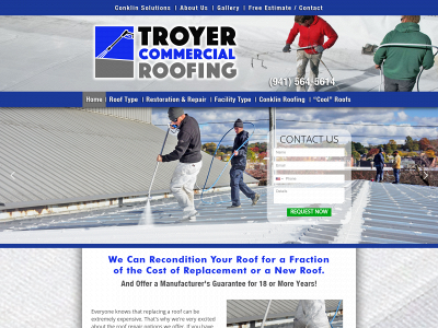 troyercommercialroofing.com snapshot