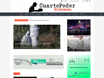cuartopodermichoacan.com snapshot