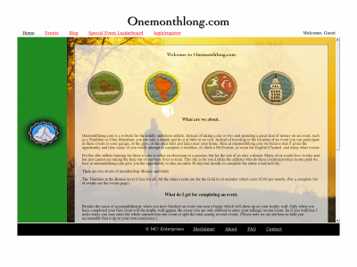 onemonthlong.com snapshot