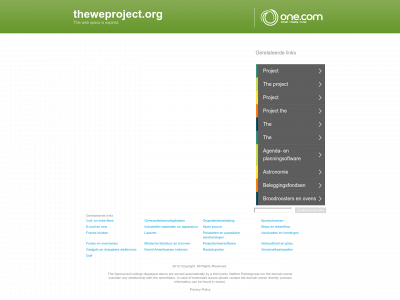 theweproject.org snapshot