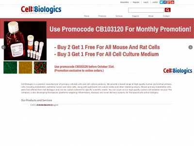 cellbiologics.com snapshot